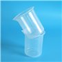 Tsadeer Bécher de laboratoire gradué bécher en transparent épaissir bouchon doseur 200 ml 2 pièces