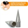 Daconovo 1 PCS Cuir Émeri Rond Perforateur Bricolage Cuir Poinçon Bord Aiguiseur Outil Poinçon Manuel Outil de Polissage 3-16MM