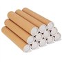 Voragrl Lot de 12 tubes d'expédition en carton avec capuchons pour emballage d'affiches pour envoi postal