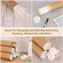 Voragrl Lot de 12 tubes d'expédition en carton avec capuchons pour emballage d'affiches pour envoi postal, 5,1 x 30,5 cm