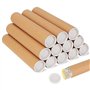 Lot de 12 tubes en carton de 5,1 x 30,5 cm avec capuchons pour emballage d'affiches pour envoi postal