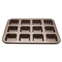 Nettoppo 12 Tasses Carré Mini Pain Hamburger Muffin Moule à Cupcake pour MéNage AntiadhéSif Plat de Cuisson Four Plateaux Pâtiss