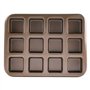 Nettoppo 12 Tasses Carré Mini Pain Hamburger Muffin Moule à Cupcake pour MéNage AntiadhéSif Plat de Cuisson Four Plateaux Pâtiss