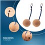 Nettoppo 4 PièCes Porte-CléS de Boule de LièGe Flottant, Accessoires de Sport Nautique de Flotteur Clé de 50Mm pour Le Surf Nata