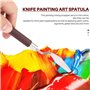 Wlauqueta R 1.6" Metal Art Peinture Lame Palette Peinture Spatule Mastic grattoir Outil de Melange
