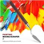 Wlauqueta R 1.6" Metal Art Peinture Lame Palette Peinture Spatule Mastic grattoir Outil de Melange