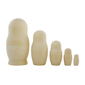 JANZU PoupéEs Gigognes Russes Non Peintes Bricolage PoupéEs Gigognes Vierges Kit de PoupéE Gigognes Inachevé PoupéEs Gigognes Ma