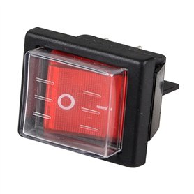 Joskeijky 1 PC 36 X 29 mm SPST 4 Broches Interrupteur à Bascule Étanche pour Aspirateurs Industriels avec Couvercle Étanche