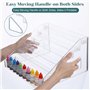 Cpolebev Organiseur de Peinture Acrylique Transparent (7 Niveaux), Organisateur Bouteilles Peinture, Organisateur Stockage de Pe