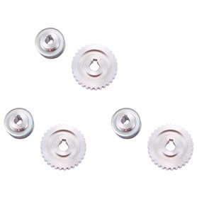 PAGJHRFJG 6Pcs MéTal Synchrone Poulie Pignon Moteur Courroie Pignon de Roue S Cj0618 Mini Tour Engrenages