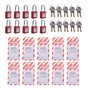 Feriany de Verrouillage et D'Isolement Rouge avec 10 Étiquettes de Verrouillage et D'Isolement