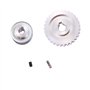 SIDNEY 2Pcs MéTal Synchrone Poulie Pignon Moteur Courroie Pignon de Roue S Cj0618 Mini Tour Engrenages, Engrenages de DéCoupeuse