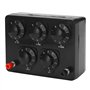 Noir Boîte de Résistance Boîte de Résistance À Décades Variable en Fer À Décades Variées 0-9999.9 Ohm 165X125X60Mm pour L'Enseig