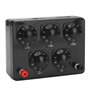 Noir Boîte de Résistance Boîte de Résistance À Décades Variable en Fer À Décades Variées 0-9999.9 Ohm 165X125X60Mm pour L'Enseig