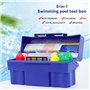 Bnnlqpsttg Kit de Test à 5 Voies pour Piscine et Spa Demande en Acide Chlore Alcalinité Totale PH Testeur de Qualité de L'Eau En