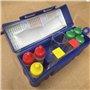 Bnnlqpsttg Kit de Test à 5 Voies pour Piscine et Spa Demande en Acide Chlore Alcalinité Totale PH Testeur de Qualité de L'Eau En