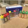 Bnnlqpsttg Kit de Test à 5 Voies pour Piscine et Spa Demande en Acide Chlore Alcalinité Totale PH Testeur de Qualité de L'Eau En