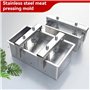 Sirxlevcy Outil de Formage de Rouleau de Viande de Bœuf Congelée Cuite en Cuisine en Acier Inoxydable 1 Kg Boîte à Outils de Pre