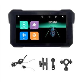 Vjsujehgy Écran de Navigation GPS Portable pour Moto de 5 Pouces