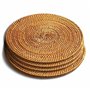 Wresetly Lot de 4 dessous de plat isolés en rotin pour plats chauds