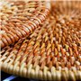 Wresetly Lot de 4 dessous de plat isolés en rotin pour plats chauds, maniques durables pour table, tapis résistants à la chaleur