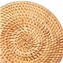 Wresetly Lot de 4 dessous de plat isolés en rotin pour plats chauds, maniques durables pour table, tapis résistants à la chaleur