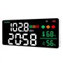 DéCibel MèTre Tenture Murale SonomèTre 30-130DB Gamme 11 Pouces Affichage LED Bruit Temps TempéRature