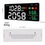 DéCibel MèTre Tenture Murale SonomèTre 30-130DB Gamme 11 Pouces Affichage LED Bruit Temps TempéRature