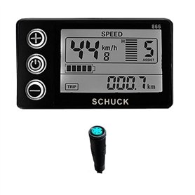 GANMEI Ebike S866 Écran LCD Meter Vélo Électrique 24V 36V 48V Panneau de Contrôle Prise Étanche pour BBS01 BBS02