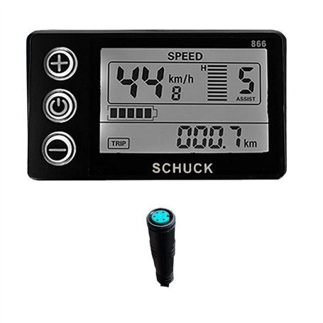 GANMEI Ebike S866 Écran LCD Meter Vélo Électrique 24V 36V 48V Panneau de Contrôle Prise Étanche pour BBS01 BBS02