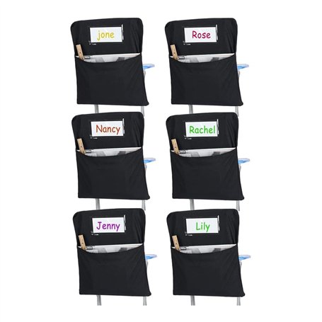 Muuoeou Lot de 6 sacs de rangement pour chaise - Sacs de chaise pour salle de classe - Sacs de chaise d'étudiant - Organiseur de