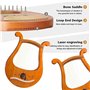 Harpe 19 Cordes Violon Grec 19 Cordes Symboles Phonétiques Sculptés pour les amateurs de musique Débutants, etc