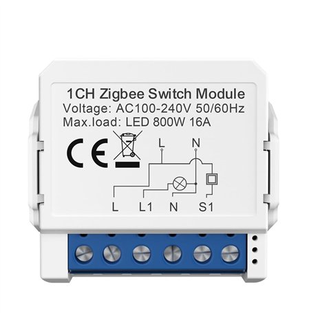 Eorleya Tuya ZigBee Zero Disjoncteur Actionné par Circuit à Deux Voies