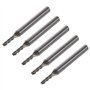 Gbloodst 5 pièces 3 x 6 x 12 x 60 mm 4 flûtes HSS AL outil coupe fraise d'extrémité