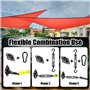 Fangxuee 92 Pièces Kit de Matériel de Voile D'Ombrage Kit de Matériel D'Ombrage Antirouille pour Installation de Voile D'Ombrage