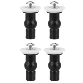 Ghulumn Lot de 4 Vis de SièGe de Toilette CharnièRes de SièGe de Toilette Boulon Expansible éCrous SupéRieurs en Caoutchouc Fixa