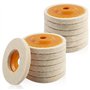 JUJNE Lot de 14 disques de polissage en feutre de laine pour meuleuse d'angle à 4 angles