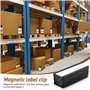 Ticarus 30 PièCes Porte-éTiquettes MagnéTiques avec Porte-Cartes de DonnéEs MagnéTiques avec Protecteurs en Plastique Transparen