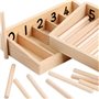 Muuoeou Boîte à broches pour enfants en développement précoce, baguettes de comptage pour filles et filles, outil de comptage pr