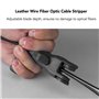 Peowuieu Dénudeur de Câble à Fibre Optique Pratique, Multifonctionnel, Lame Réglable en Profondeur, Coupe-Câble à Fibre Optique 