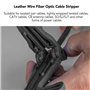 Peowuieu Dénudeur de Câble à Fibre Optique Pratique, Multifonctionnel, Lame Réglable en Profondeur, Coupe-Câble à Fibre Optique 