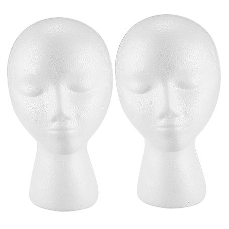 Vadillo Lot de 2 têtes de mannequin en mousse pour présentation de perruque