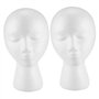Vadillo Lot de 2 têtes de mannequin en mousse pour présentation de perruque