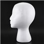 Vadillo Lot de 2 têtes de mannequin en mousse pour présentation de perruque, chapeau et perruque Blanc