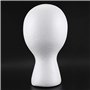 Vadillo Lot de 2 têtes de mannequin en mousse pour présentation de perruque, chapeau et perruque Blanc