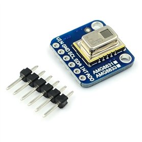 Ptdfjspt Module de Capteur de Température de Réseau D'Imageurs Thermiques AMG8833 IR 8x8 Capteur de Caméra Infrarouge 8x8