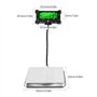 Iouaer Balance Numérique PS21 200 Kg Balance Postale Électronique Balance au Sol en Acier Inoxydable Affichage LCD Rétroéclairé 