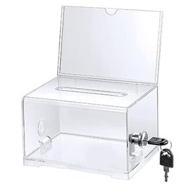 SRMAN 1 boîte de donation transparente avec support pour pancartes