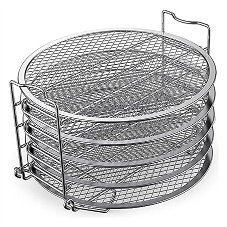 Oikabio Appareil de déshydratation en acier inoxydable compatible avec Ninja Foodi Casserole de cuisson et friteuse à air chaud