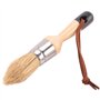 Solimind Lot de 4 pinceaux à craie et cire pour meubles, pinceau ovale rond, pinceau à craie avec poils naturels pour peindre ou
